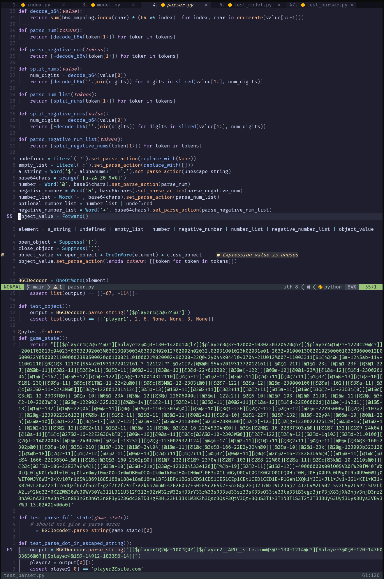 Editing python code in NeoVim