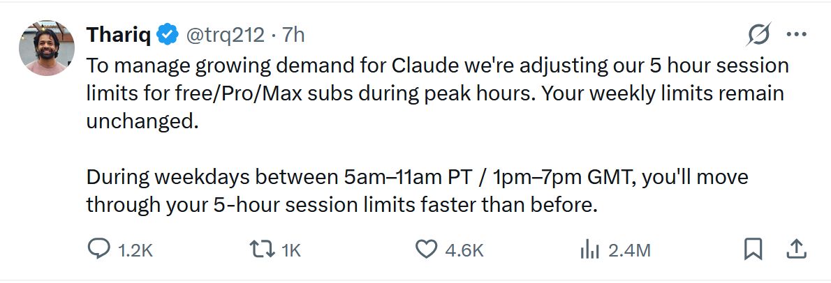 Rate limits made more strict in Claude Code