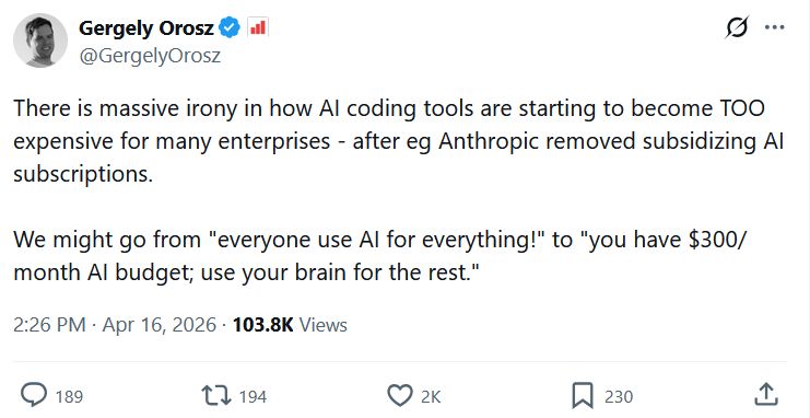 Tweet by Gregory Orosz